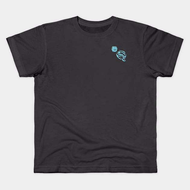 Reckless Attack Dice Logo Teal Kids T-Shirt by Reckless Attack